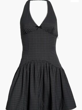 Halter sleeveless mini dress